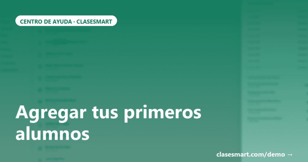 OG card: Agregar tus primeros alumnos
